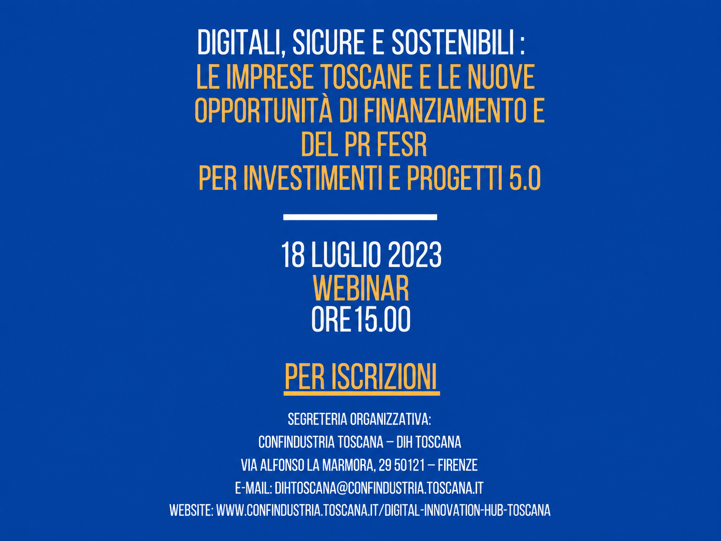 Webinar: Finanziamenti per la transizione 5.0, nuove opportunità per le imprese toscane